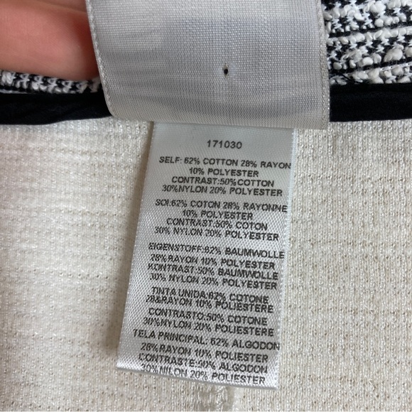 Anthro Dolan Left Coast | Sheridan Off-White Black Open Front Jacket Blazer S - Picture 4 of 5